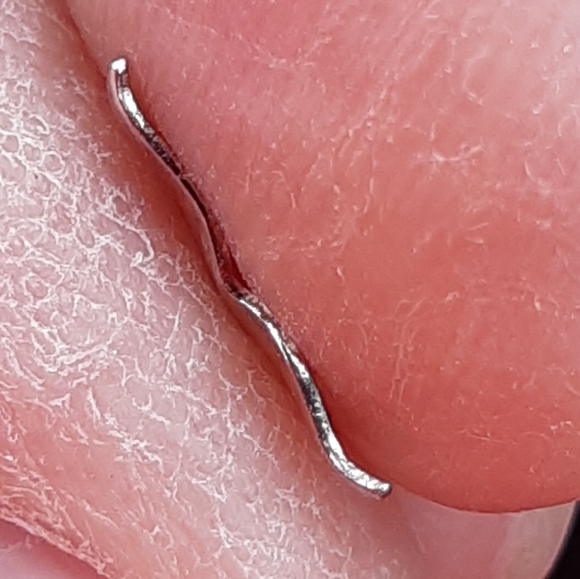 Silver Whale Tail Pierced Earrings - Picture 8 of 8